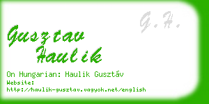 gusztav haulik business card